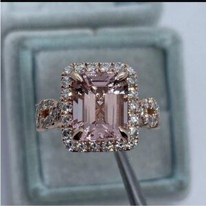Rose gold cz ring